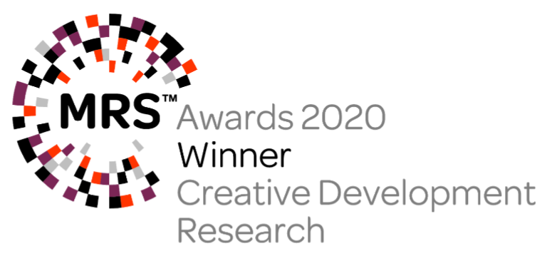 MRS Award - Winner of Jeremy Bullmore Award for Creative Development Research 2020